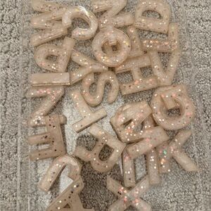 Champagne pink glitter resin Alphabet